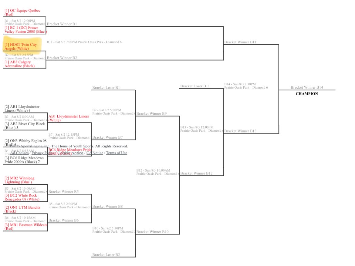My team is battling it out at Canadian Nationals. We finished first in our pool and got ourselves double elimination. I am so proud of this group. We play today at 2:15!  

<a href="/CoachButler12/">Kristen Butler</a> <a href="/_Nat_Yo/">Natalie Yonan</a> <a href="/DarynTMiller/">Daryn Miller</a> <a href="/SftbalCoachNick/">Nick French</a>