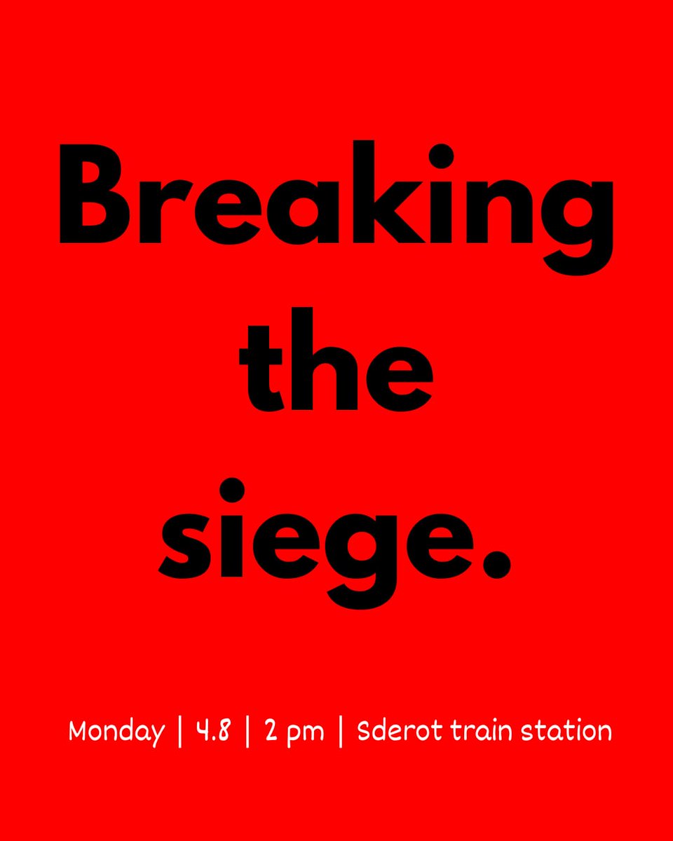 I’m responding to the call of my friend and comrade, Itamar Greenberg, and on Monday, I will march toward Gaza for the sake of ending the siege and stopping the genocide

Join us!
Shouting is not enough, it's time to act. We must do everything to stop the extermination.