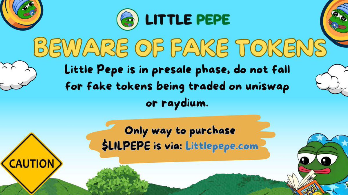 littlepepetoken's tweet image. 🚨 Beware of Fake $LILPEPE Tokens 🚨

Little Pepe is currently in its presale phase.
Any $LILPEPE tokens you see trading on Uniswap, Raydium, or any other DEX are FAKE.

✅ The ONLY official way to purchase $LILPEPE is through our website:
👉 littlepepe.com

Stay safe.…