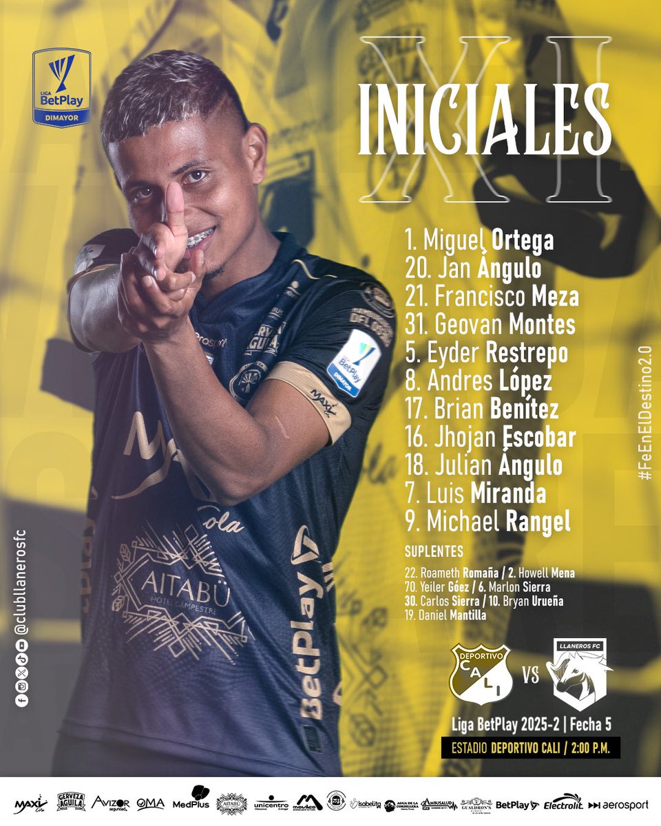 Jose Alberto Ortiz R (@joseperiodista) on Twitter photo Listas las titulares en el estadio de <a href="/AsoDeporCali/">Deportivo Cali</a>. 2 pm Fecha 5 Liga II-2025. <a href="/Caracol_Cali/">Caracol Radio Cali</a> Listas las titulares en el estadio de <a href="/AsoDeporCali/">Deportivo Cali</a>. 2 pm Fecha 5 Liga II-2025. <a href="/Caracol_Cali/">Caracol Radio Cali</a>