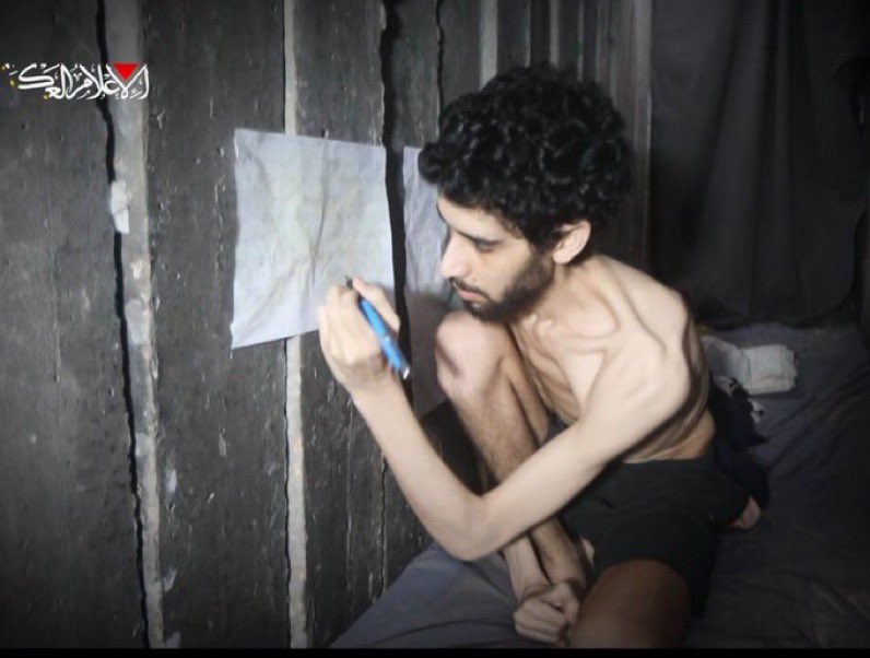 Omar Wenkert spent 250 days in a terror tunnel under Gaza with Evyatar David, the video of whom being starved by Hamas has now been seen across the world.

Omer’s reaction to the video:

“The first thing I looked for in the new video of Evyatar was his eyes. His eyes told me