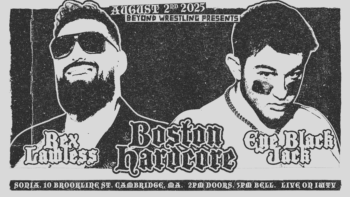 Beyond Wrestling (@beyondwrestling) on Twitter photo MATCH 2: Bases Loaded Match - <a href="/RexLawless1/">Rex 🤘🎸</a> vs. <a href="/eyeblackjackp/">Jack Pasquale</a>
Sign up for <a href="/indiewrestling/">IWTV</a> to stream @BeyondWrestling x <a href="/RickeyShanePage/">RSP リッキー・シェーン・ペイジ</a> "Boston Hardcore" live RIGHT NOW!
#BeyondWrestling | IWTV.live MATCH 2: Bases Loaded Match - <a href="/RexLawless1/">Rex 🤘🎸</a> vs. <a href="/eyeblackjackp/">Jack Pasquale</a>
Sign up for <a href="/indiewrestling/">IWTV</a> to stream @BeyondWrestling x <a href="/RickeyShanePage/">RSP リッキー・シェーン・ペイジ</a> "Boston Hardcore" live RIGHT NOW!
#BeyondWrestling | IWTV.live
