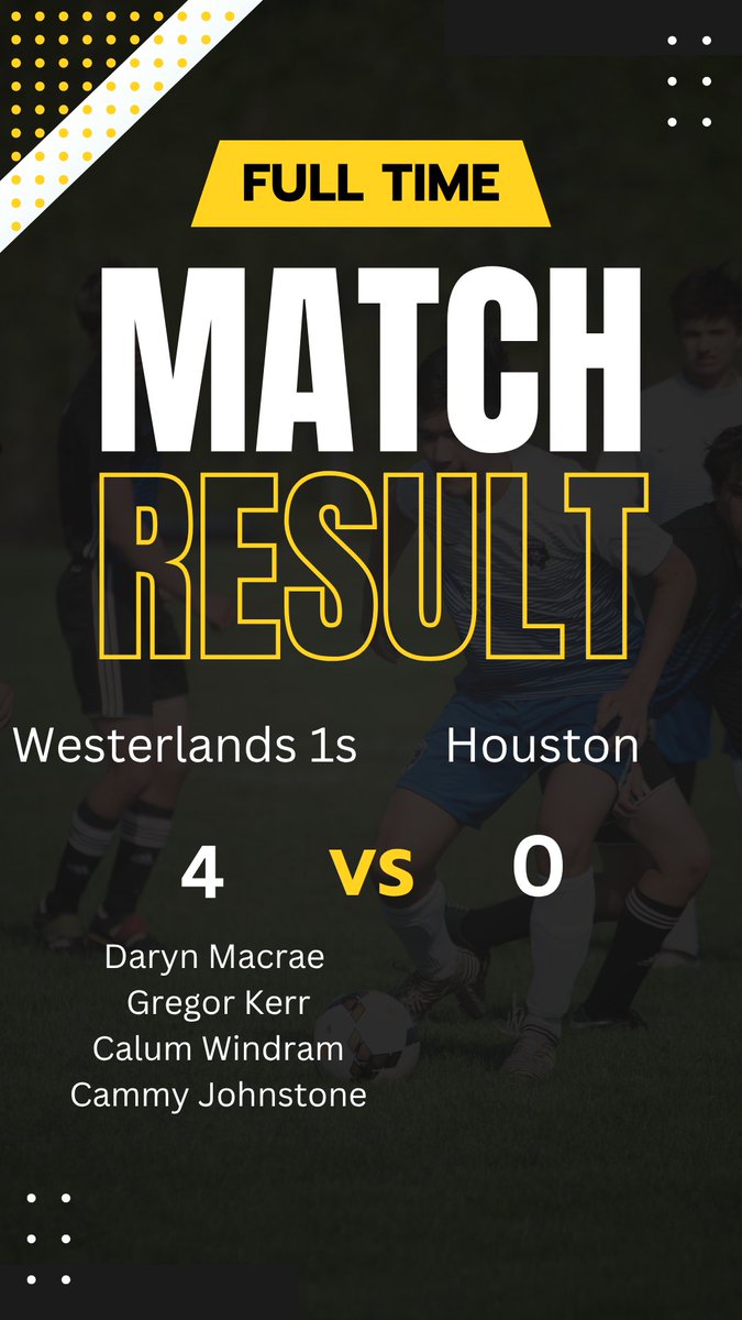Westerlands AFC (@westerlandsafc) on Twitter photo The 1s Finish off their pre-season with a good victory against a good side in <a href="/HoustonAmateurs/">Houston United</a>.
Focus now turns to next Saturday in the our First league game of the season.
<a href="/CaledonianAFA/">CaledonianLeague</a>
<a href="/GGPAFL/">Greater Glasgow Premier AFL</a> The 1s Finish off their pre-season with a good victory against a good side in <a href="/HoustonAmateurs/">Houston United</a>.
Focus now turns to next Saturday in the our First league game of the season.
<a href="/CaledonianAFA/">CaledonianLeague</a>
<a href="/GGPAFL/">Greater Glasgow Premier AFL</a>