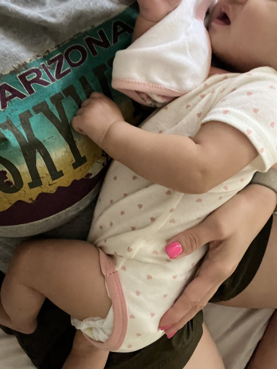 bammbrit's tweet photo. Her first time being sick and there’s nowhere else she’ll actually sleep; I wouldn’t trade it for the world 🩷 https://t.co/bHfZTfskkd