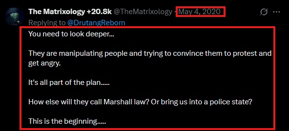 TheMatrixology's tweet image. Remember In 2020 - 

When I Told People That The #Elite Were Manipulating People Into Protesting &amp;amp; Getting Angry On Purpose (During Covid)

Because It Was Part Of The Plan To Bring Us Into A #PoliceState?

#TheMatrixology