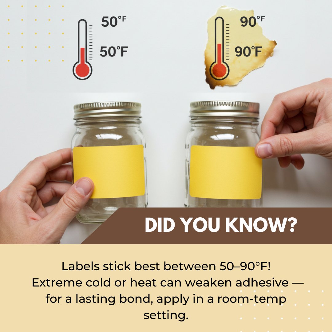ChromaLabel's tweet image. 🎓 Did You Know?
Labels applied in extreme temps may peel early.
Keep it between 50–90°F for a bond that lasts.
✔️ Label smarter, not harder.

#LabelTips #ChromaLabel #SmartLabeling #LabelHack