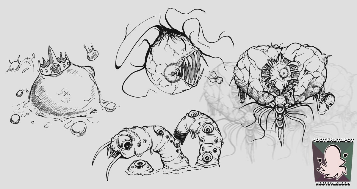 Wanted to do some warmup sketches before going back to work, and since I didn't really know what to sketch then I said fuck it and randomly decided to sketch out Terraria bosses.

Might do more next time.