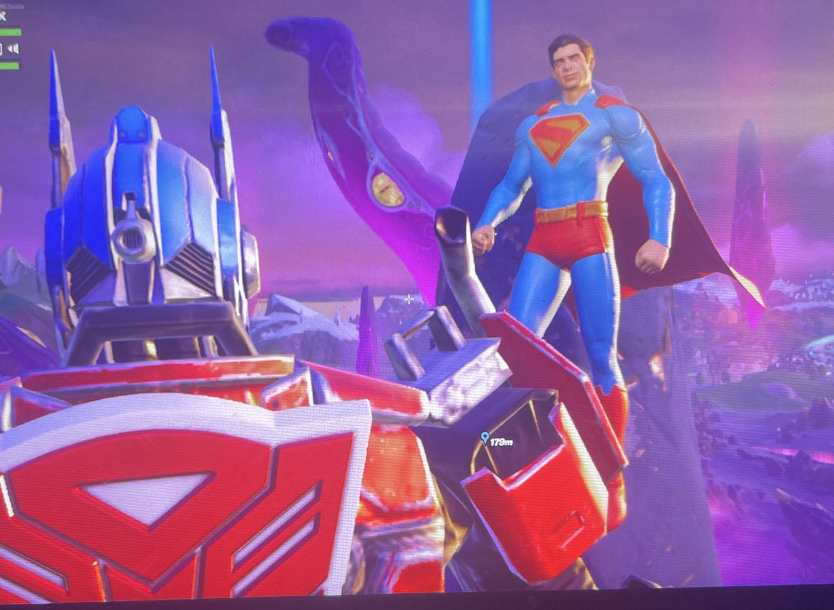 wow optimus and superman are best friends in fortnite