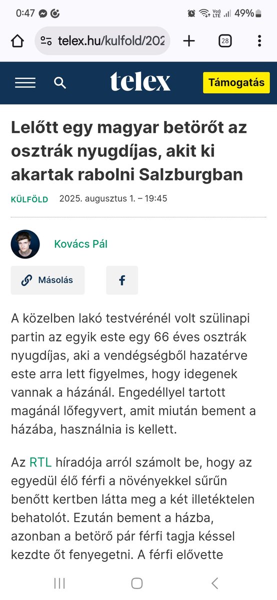 MarschikTamas's tweet photo. @ilrtvr Lehet igaza van, egyre veszélyesebb hely Ausztria,tele van magyar migránsokkal https://t.co/JKtntuLCBt
