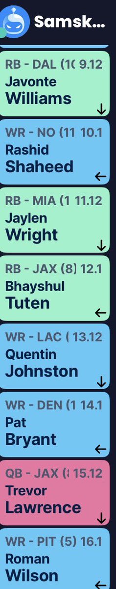 Eric Samulski (@samskinyc) on Twitter photo First ever <a href="/FLEX_Leagues/">FLEX Leagues</a> draft. 1 QB, no TE slot (3FLEX) from the 12 spot. Thanks to <a href="/allinkid/">Jake Ciely</a> for the invite to represent <a href="/rotoworld_fb/">Rotoworld Football</a> First ever <a href="/FLEX_Leagues/">FLEX Leagues</a> draft. 1 QB, no TE slot (3FLEX) from the 12 spot. Thanks to <a href="/allinkid/">Jake Ciely</a> for the invite to represent <a href="/rotoworld_fb/">Rotoworld Football</a>
