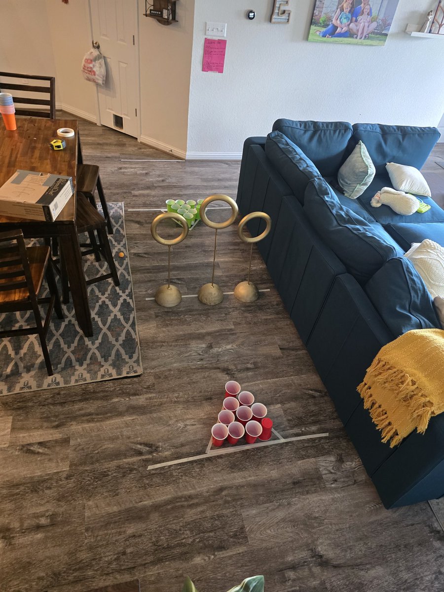 PEllis04's tweet photo. Hey @jk_rowling — my 12-year-old invented Potter Pong! 🧙‍♀️🏆
It’s Quidditch meets pong, no bludgers, just pure magic and competition.
Thoughts from the creator of the wizarding world? ⚡️🪄
#PotterPong #MuggleGames #NextGenMagic https://t.co/KhfXuo1yTz