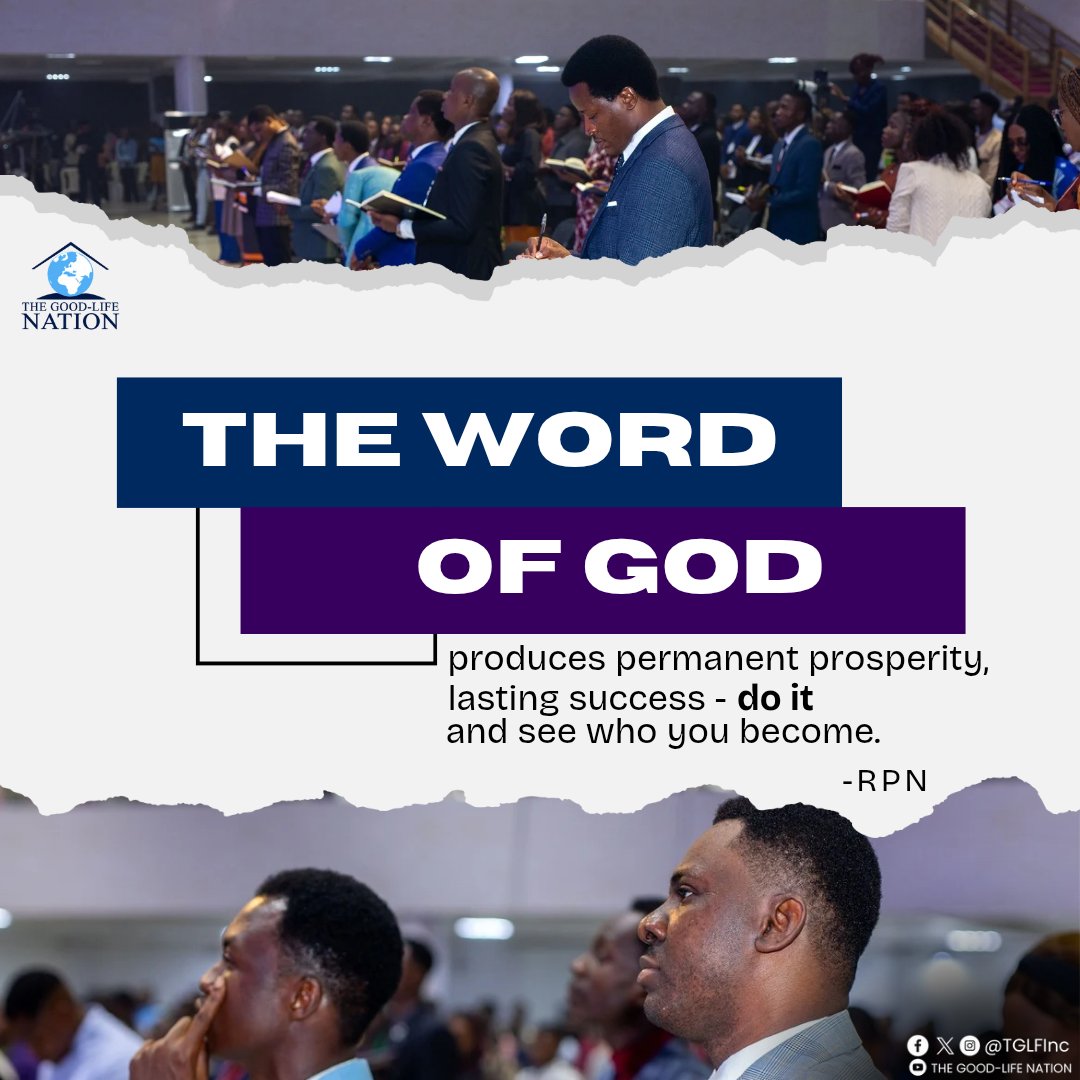 The Word of God produces permanent prosperity, lasting success — do it and see who you become. -RPN

#RPN 

#APeopleCome