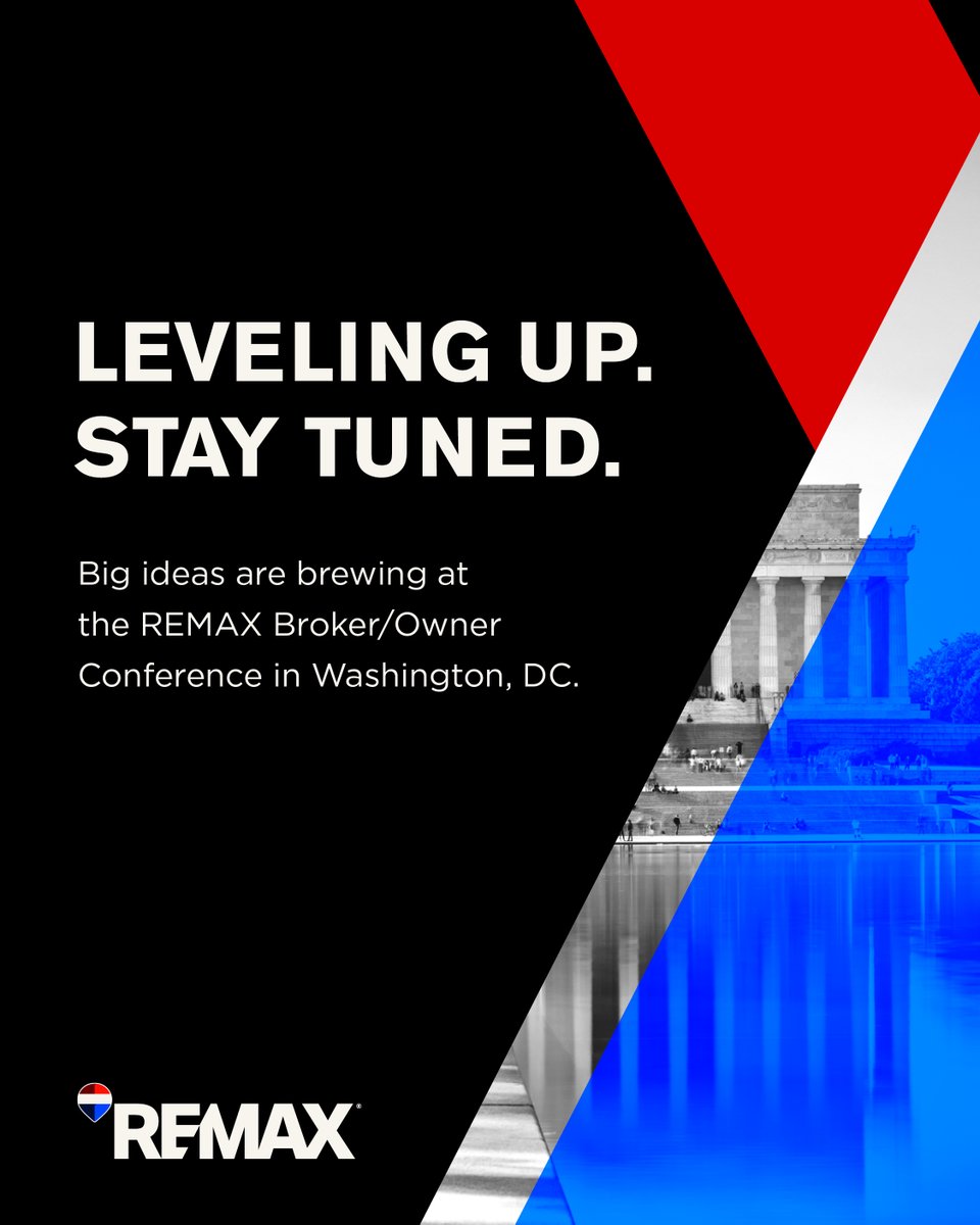 We’re leveling up at The 2025 REMAX Broker Owner Conference. BRB with bold ideas, big energy and even bigger takeaways. Who else is on their way to DC? ✈️