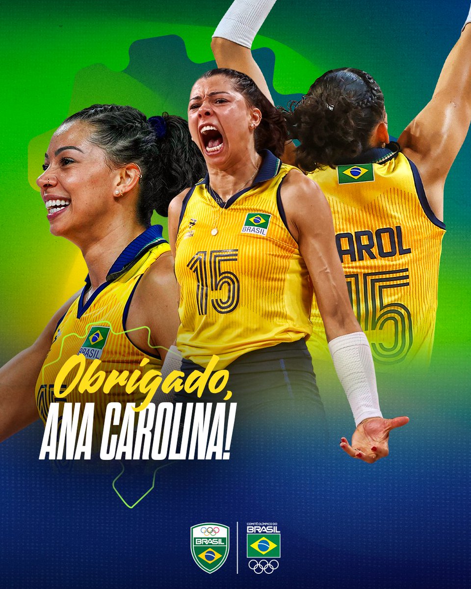 Uma carreira que entra pra história da nossa seleção. Obrigado, Ana Carolina! 💚💛

Ela se despede dos jogos com a camisa do Brasil, mas seu nome já está eternizado entre os maiores que já vestiram ela. Medalhista olímpica em Tóquio 2020 e Paris 2024, Carolana, como é conhecida,
