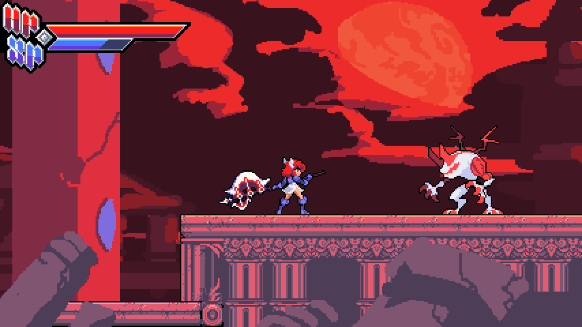 New Sprites for Golden Blood. Everything is about 3x bigger. Check out the detail on her halberd!

Playable prototype available soon at my patreon!
patreon.com/thegamezbeplay…

#screenshotsaturaday #indiedev #pixelart

Artist - <a href="/pixelangell/">Angell</a>