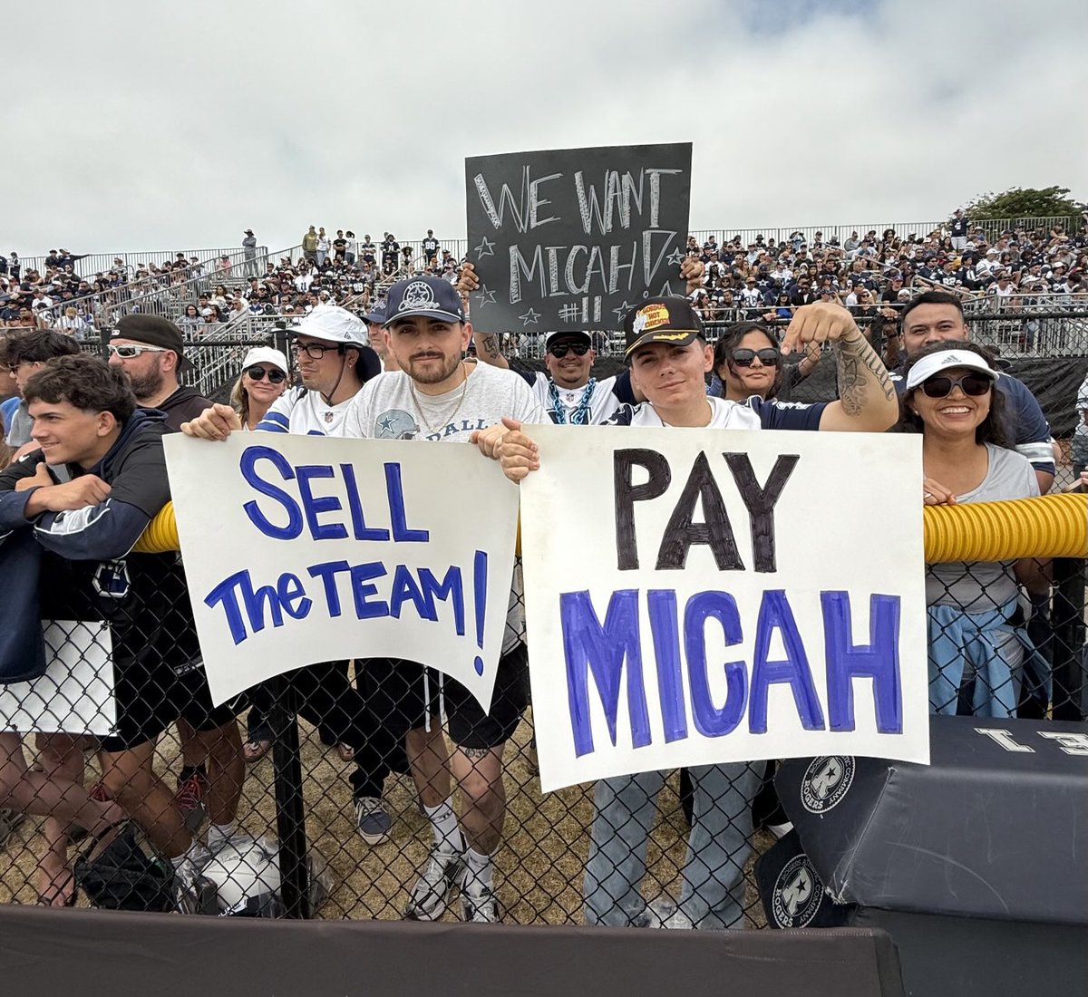 Cowboys fans at today’s training camp practice