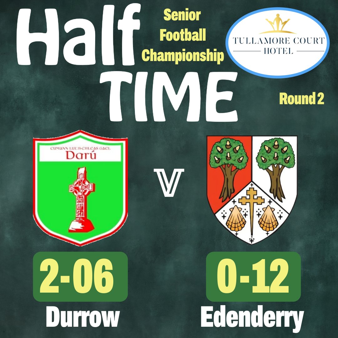 Half time in Durrow 

<a href="/DurrowGAA/">Durrow GAA</a> v <a href="/EdenderryGAA/">Edenderry GAA</a>