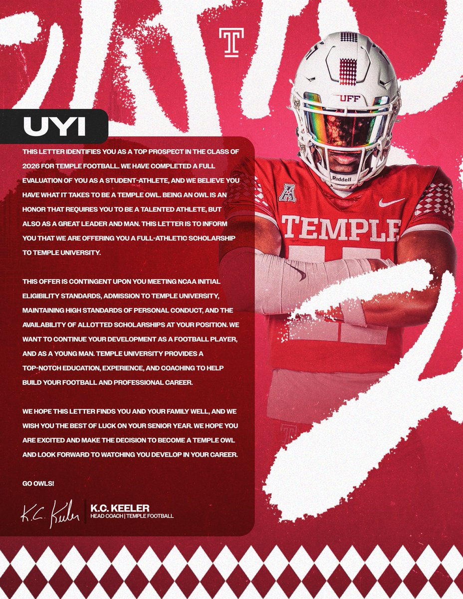 #GoOwls 🦉<a href="/Temple_FB/">Temple Football</a> <a href="/CoachAhmadTUFF/">Khalil Ahmad</a> <a href="/CoachCCalhoun/">Coach Calhoun</a> <a href="/CoachKCKeeler/">KC Keeler</a>