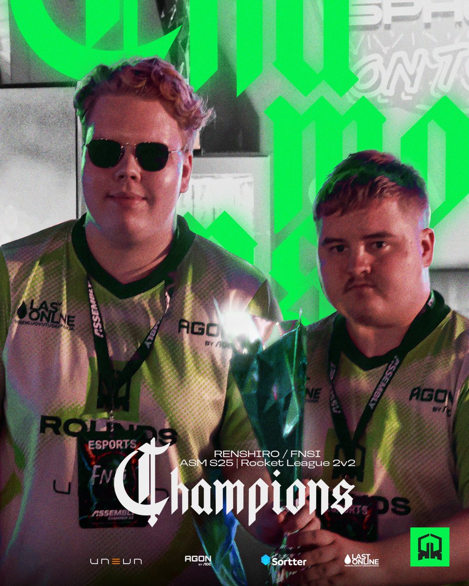 That's a nice one to take home from Assembly 😎.

Champions of <a href="/assemblyparty/">Assembly Party</a> S25 RL 2v2

Well played <a href="/Renshiro_RL/">Renshiro</a> &amp; <a href="/FNSi_RL/">FNSi</a> 

#LOADTHEROUNDS