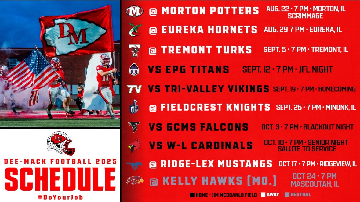 deemack_spirit's tweet photo. 🎉 It’s that time of year! The Spirit Team is ready to bring the energy all season long! 🏈❤️🤍🖤
Here’s the football schedule — come out, show your school pride, and cheer with us loud and proud! 📣🔥
Let’s go Chiefs!! #SpiritTeam #FridayNightLights #CheerOn https://t.co/lJVj6WziYW