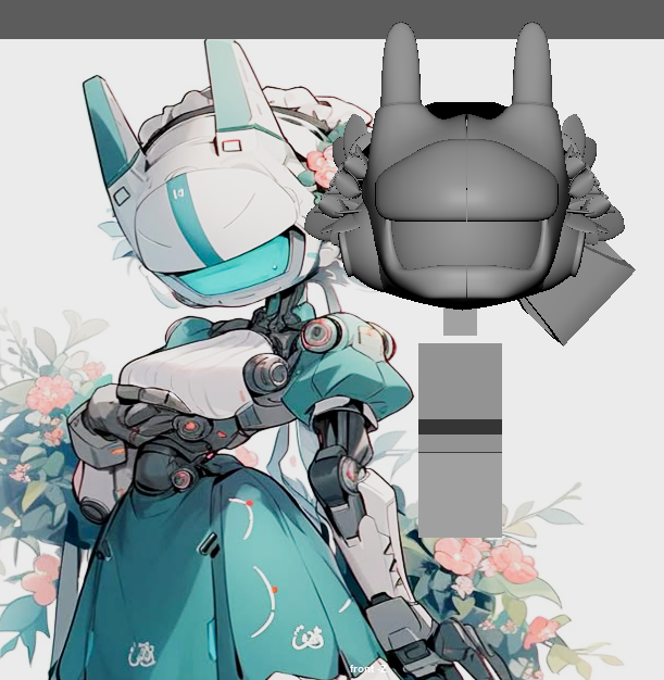 Listening to the AC1 sound track and modeling robots. Today's gonna be a good day