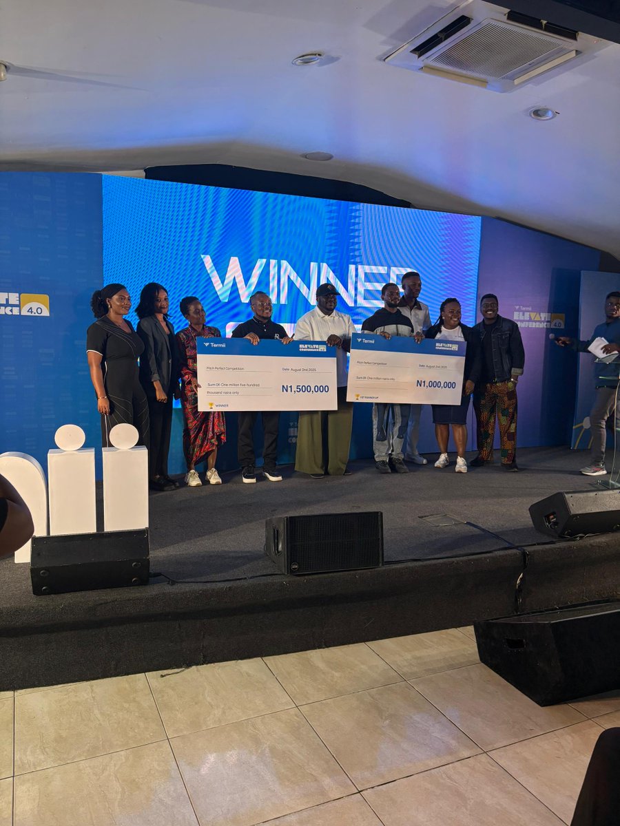 Nengi from AI Examiner (@nengiiiii) on Twitter photo <a href="/AIExaminerapp/">AI Examiner</a> was the winner at the <a href="/termii_network/">Termii</a> Elevate 4.0.
We are so grateful for the opportunity to pitch even.
P.s <a href="/mylohebron/">Richard - AI Examiner</a> is amazing at pitching 🔥 <a href="/AIExaminerapp/">AI Examiner</a> was the winner at the <a href="/termii_network/">Termii</a> Elevate 4.0.
We are so grateful for the opportunity to pitch even.
P.s <a href="/mylohebron/">Richard - AI Examiner</a> is amazing at pitching 🔥