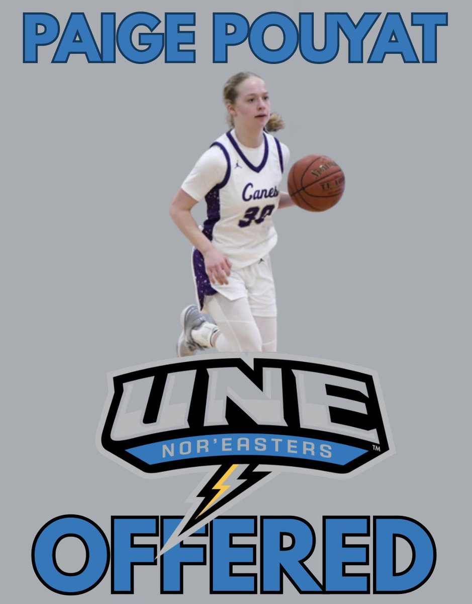 Paige Pouyat (@paigepouyat) on Twitter photo Excited to announce I received an offer from University of New England! Go Nor’easters! <a href="/UNESports/">UNE Athletics</a> Excited to announce I received an offer from University of New England! Go Nor’easters! <a href="/UNESports/">UNE Athletics</a>
