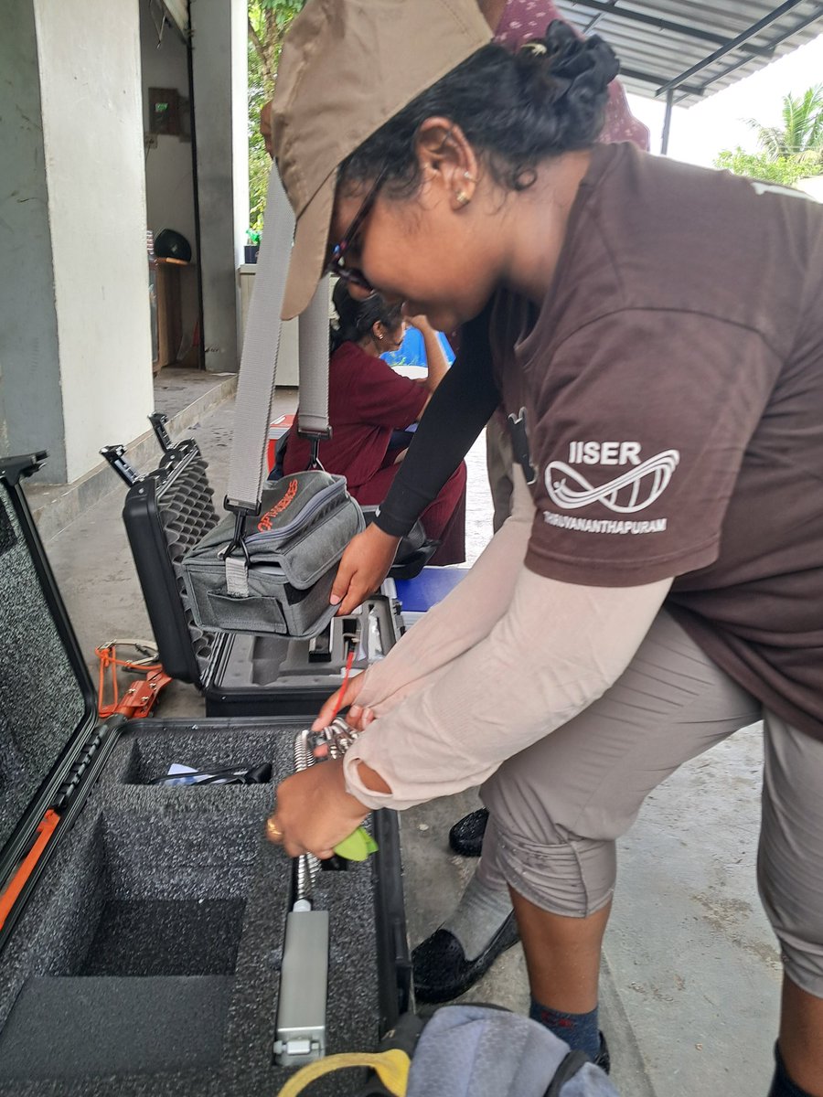 Students from IISER TVM &amp; IIST are captured working swiftly to beat the approaching tide in the mangroves. Close to Kollam harbour and Azheekal beach, this restored site offers us a great collection of species to ask deeper scientific questions.