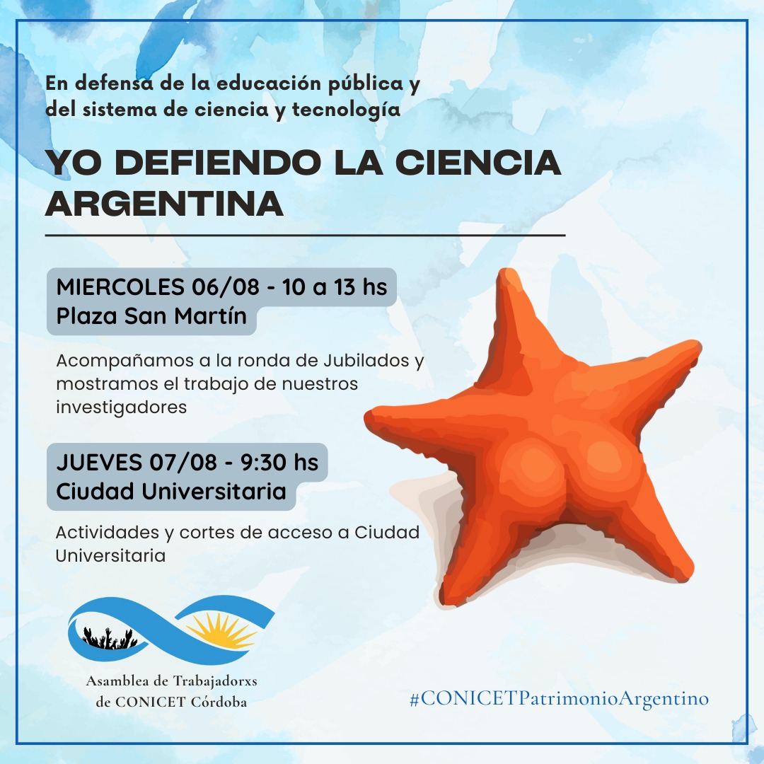 germangfeler's tweet photo. Si querés que existan más campañas del Conicet en nuestro mar, así como muchas otras cosas que se hacen, no necesitamos donaciones, solo tu presencia.

Acompañanos este miércoles a defender la ciencia nacional en todo el país. Aquí dejo los flyers de Córdoba y Buenos Aires. https://t.co/shaEVobeQA
