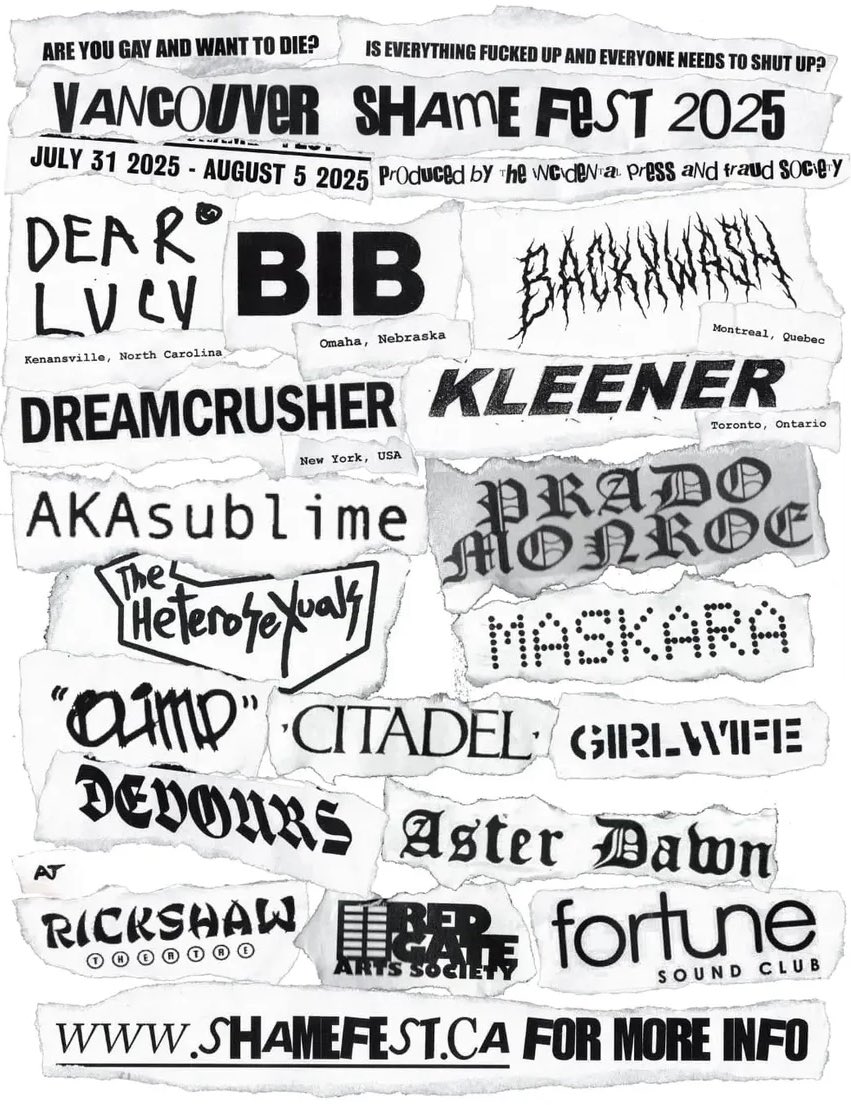 BIB in Vancouver tomorrow @ Red Gate. Late as hell