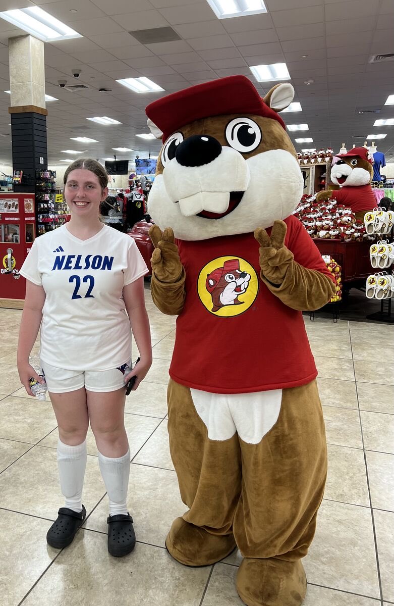 Can’t go to Bowling Green without a stop at Buc-ee’s. NC freshman Haven Forbes found Bucky and got a picture. Go Cards.