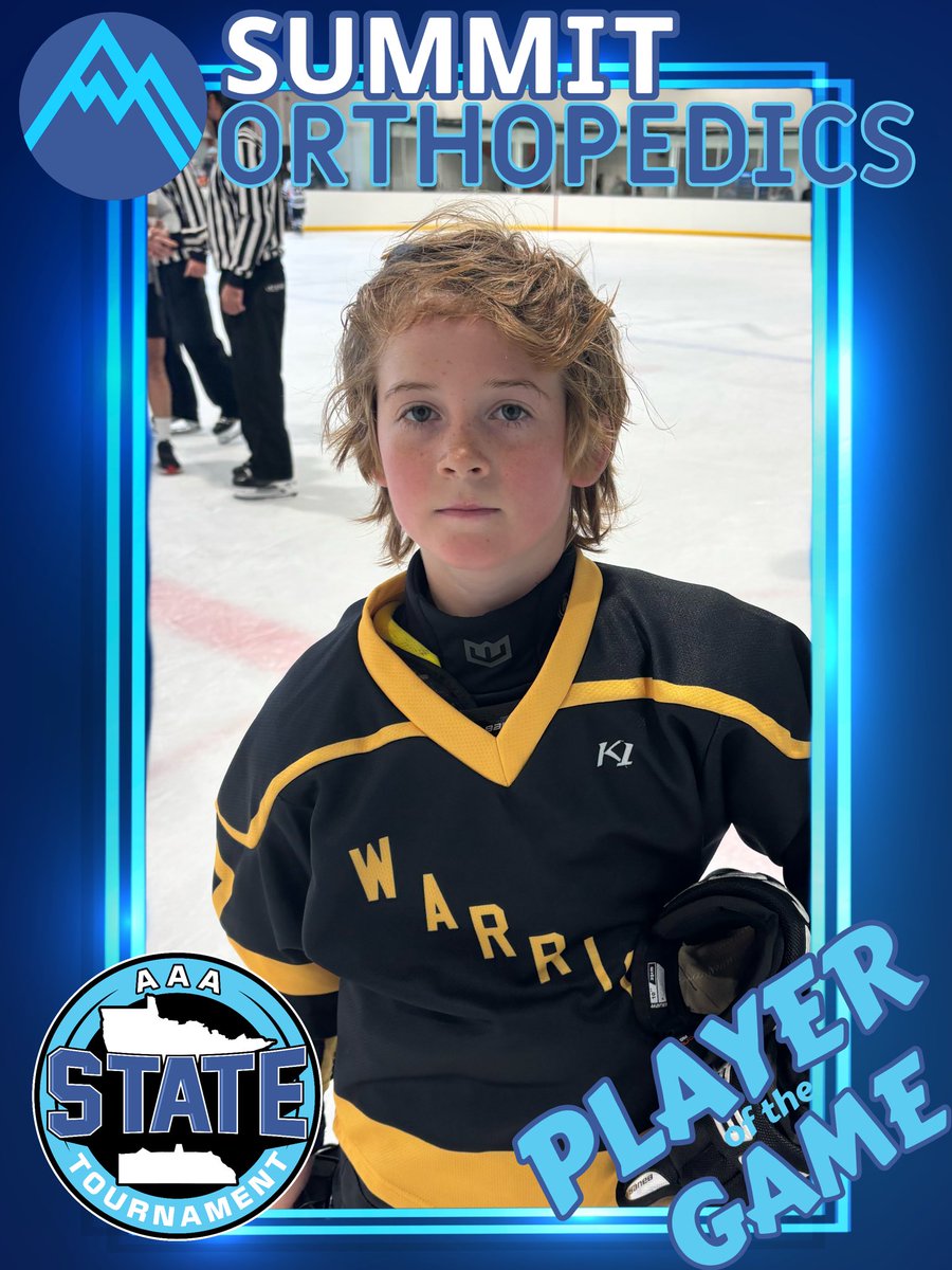 AAA STATE

2014
SDP > Selects (10-0)
Hometown > Lakers (4-2)

2015
Warriors > MNHC (13-0)

<a href="/Summitorthomn/">Summit Orthopedics</a> players of the game:
Colton Everett SDP (3G1A)
Ryker Ellena HTH (2G)
Harry Corbin TNW (3G3A)

#aaastate25
