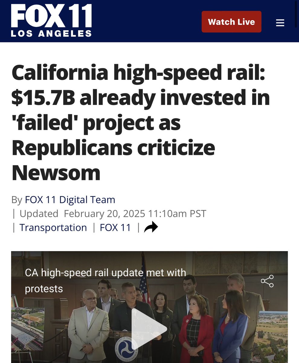 Gavin Newscum spent $15.7 billion taxpayer dollars on an unfinished train to nowhere, but complains about Trump using $200 million of private money to build a White House ballroom?

Ok