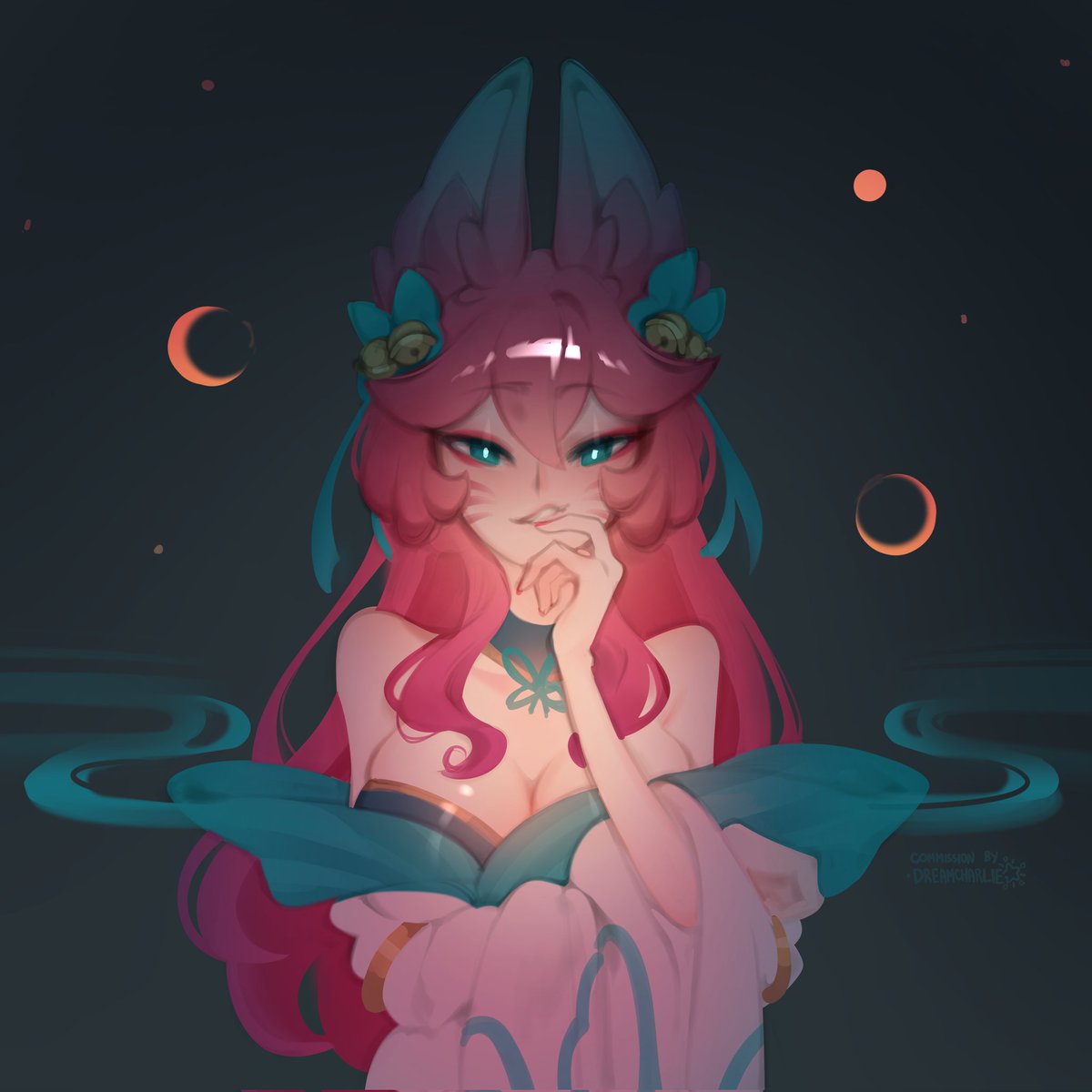 dreamcharlie_'s tweet image. a comm🖤🌸
#Ahri #LeagueOfLegends