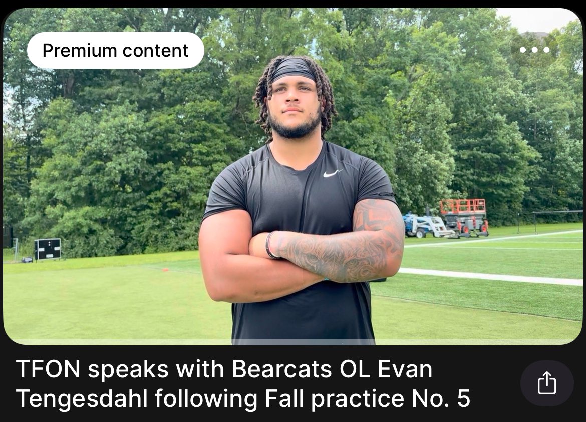 #TFONExclusive #TFON spoke with #Bearcats Co-DC/LB Coach Cort Braswell and OL Evan Tengesdahl after Fall practice No. 5
Both videos up on the site #Subscribe #TFON #BearcatNation #Follow