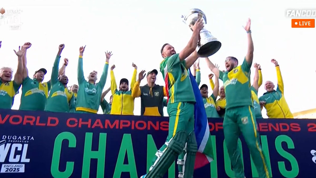 AB de Villiers in WCL 2025 :-

3(4)
63*(30)
116*(51)
123(44)
6(4)
120*(60)

6 innings 
431 runs
143.66 average 
221.02 strike rate
1 50
3 100s
4 POTM awards