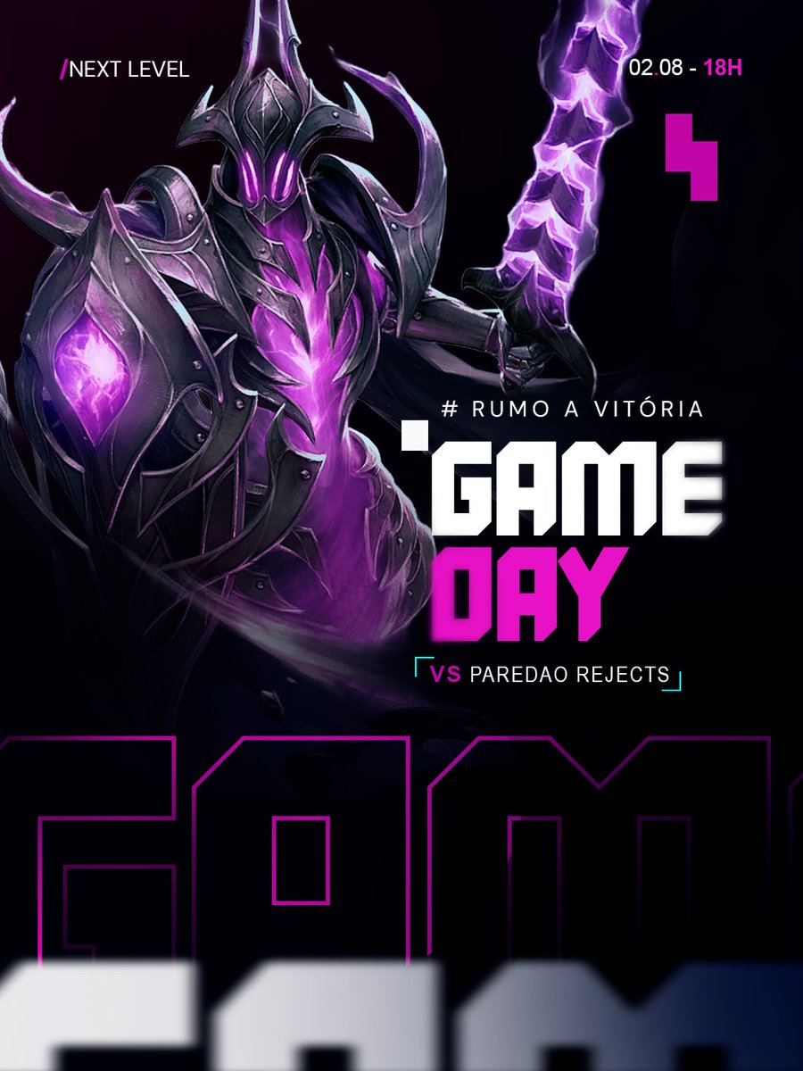 Dia 4!

Hoje o desafio é contra a Paredão Rejects, do Pablo “o Peixe” 🐟😆

Seguimos em busca do topo pela Next Level!

Ao vivo:
twitch.tv/ns_art
<a href="/ns4rt/">NS_ART</a> 

Vamos com força, vamos com garra.
🌪️ É Manaus no topo!

#Puraka #Dota2