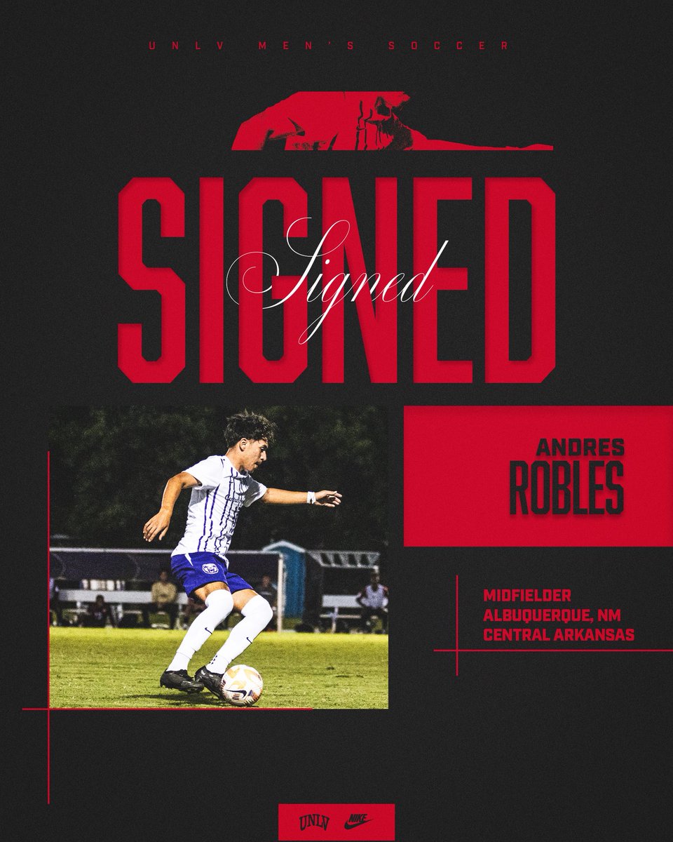 ✍️ 🅢🅘🅖🅝🅔🅓

Welcome Andres to the Rebel family!

🏠 Albuquerque, NM
⚽️ Midfielder
🛣️ Central Arkansas ➡️ UNLV 🔴⚫️