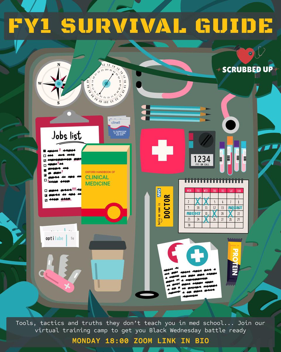 سهى (@svha_abdl) on Twitter photo To all incoming FY1s! Join us on Monday evening for the Scrubbed Up
guide to thriving not surviving FY1.
Our best tips— from FY1s across the country plus a live Q&A at the end to answer all of your burning questions!
<a href="/scrubbedup_/">Scrubbed Up</a>
#Tipsfornewdoctors To all incoming FY1s! Join us on Monday evening for the Scrubbed Up
guide to thriving not surviving FY1.
Our best tips— from FY1s across the country plus a live Q&A at the end to answer all of your burning questions!
<a href="/scrubbedup_/">Scrubbed Up</a>
#Tipsfornewdoctors