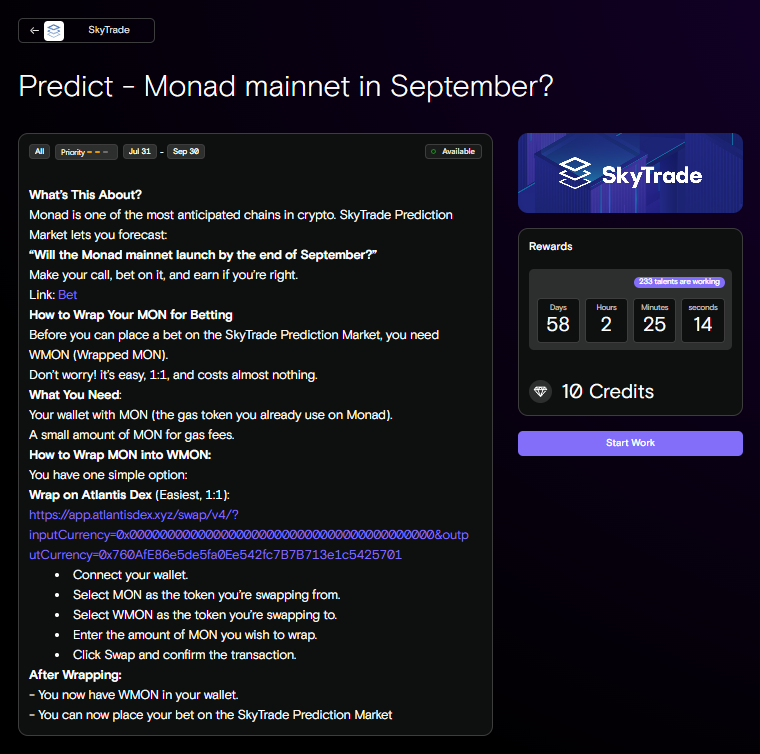 Predict Yeah Predict - @monad mainnet in September? Make your call, bet on it, and ...