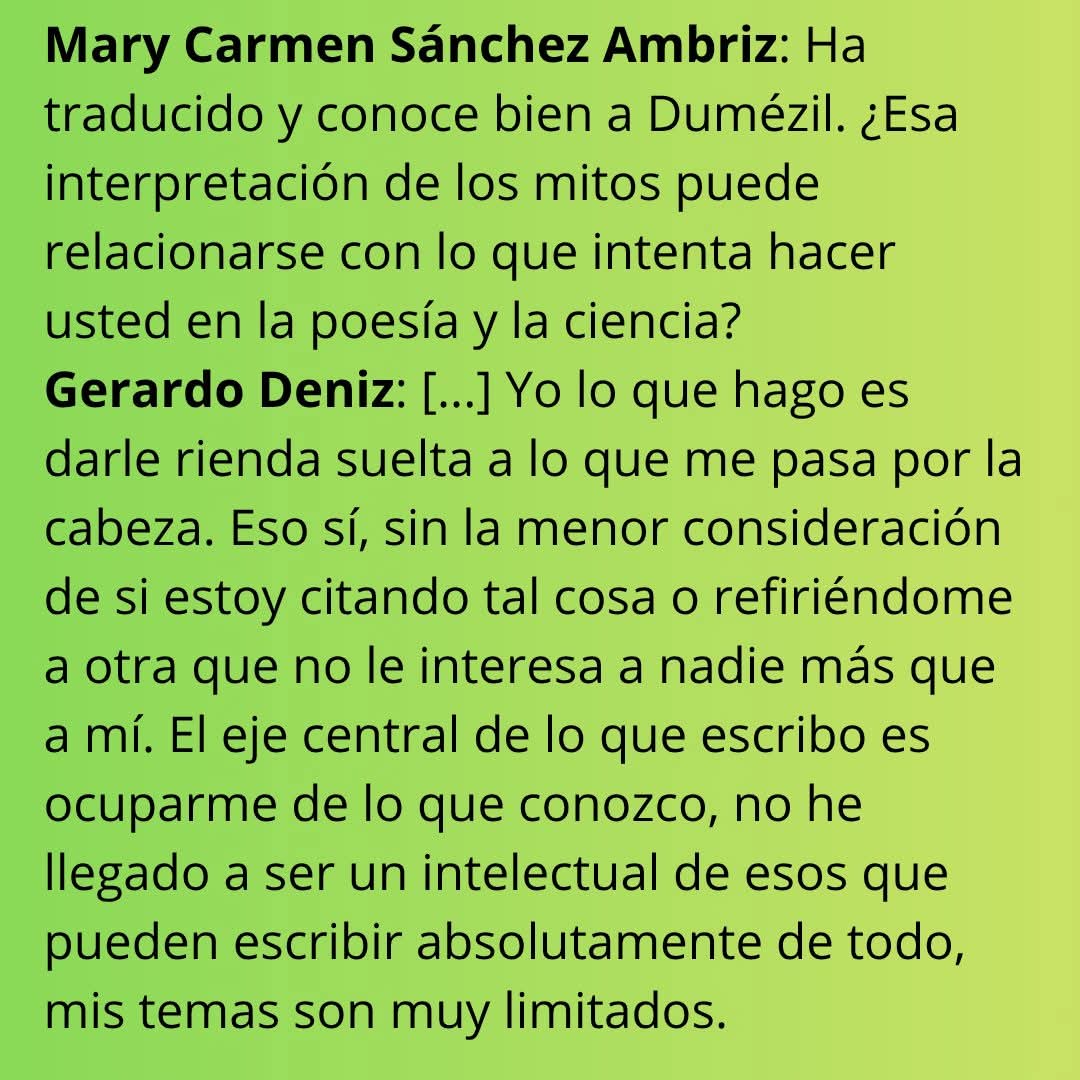 "Gerardo Deniz, Los rostros del contrapoeta" de Mary Carmen Sánchez Ambriz, en "Versos Comunicantes I" (Alforja, 2002):