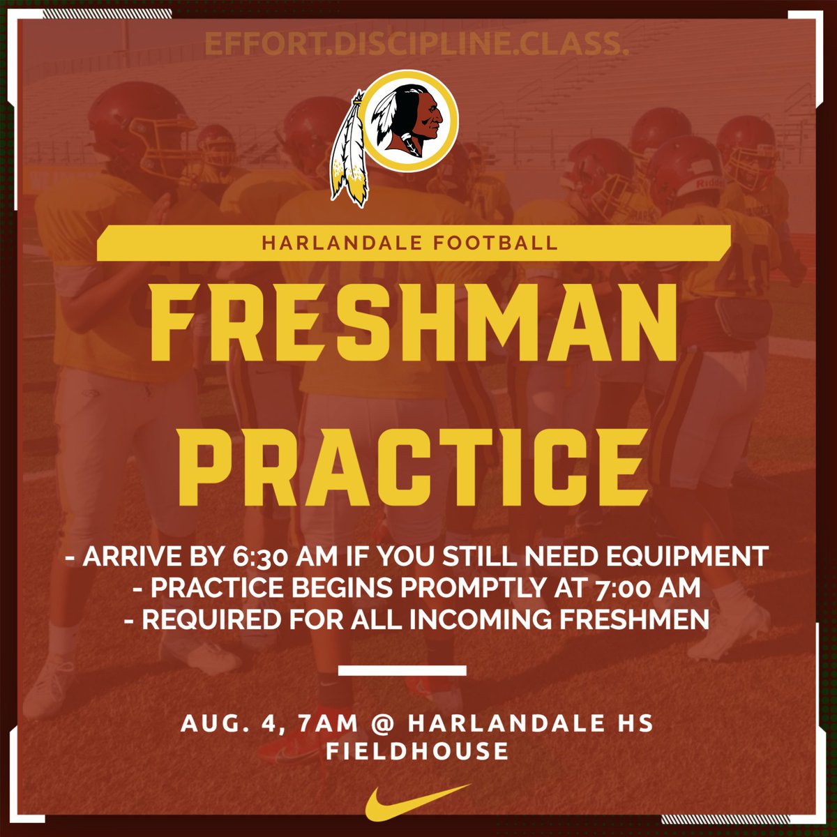Harlandale_HS's tweet image. It all begins Monday! 🏈🔥
Freshman Football Day 1 is here! Time to set the tone, build the bond, and get to work. Let’s show up, show out, and represent that Indian Pride from Day 1! #LINSA #EDC