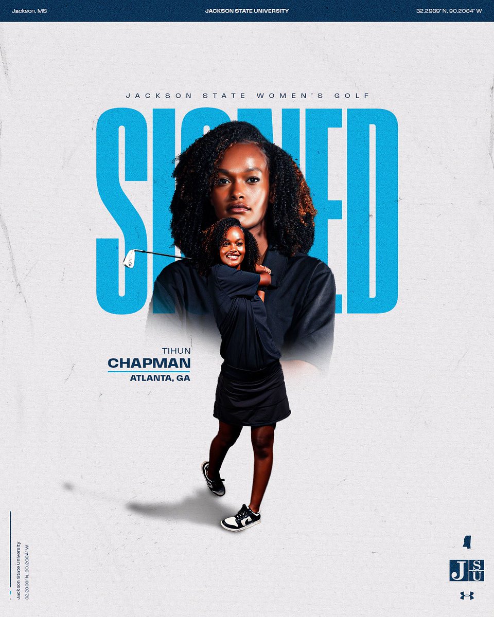 thee_coachrob's tweet image. Signed 📝

Tiger Nation, let’s welcome Tihun Chapman to Thee Jackson State University Lady Tiger Golf Team‼️

#TheeFormula ⛳️
#TheeStandard