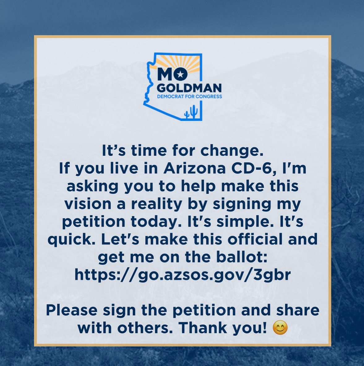 Mo Goldman For Congress tweet media