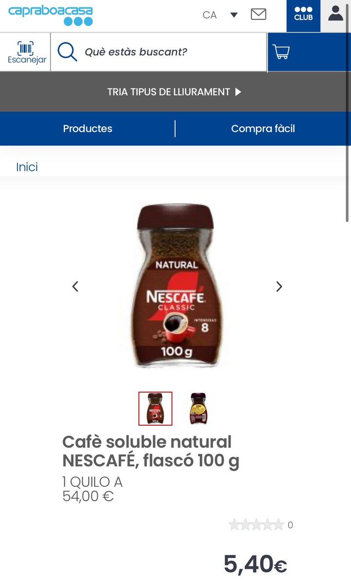 martaguilo's tweet photo. @salva_nv A Noruega, NORUEGA, supermercat Rema 1000, cafè soluble Nescafé 100gr, 56,90 NOK (4,75€). Caprabo a casa, 5,40€. https://t.co/GSIWxrPRoZ