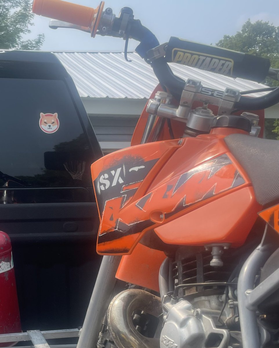 My Shib has been riding with me representing for 3 years now.  I think Its time I need to get a bigger and better one.

Shib Shib Shib 
Tick tock