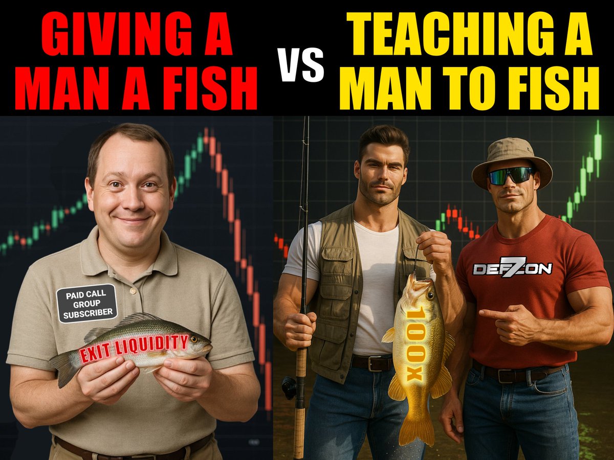 Give a man a fish = exit liquidity
Teach a man to fish = generational wealth
Join @defcon7_ if you want to learn how to fish
👉 discord.gg/defcon7