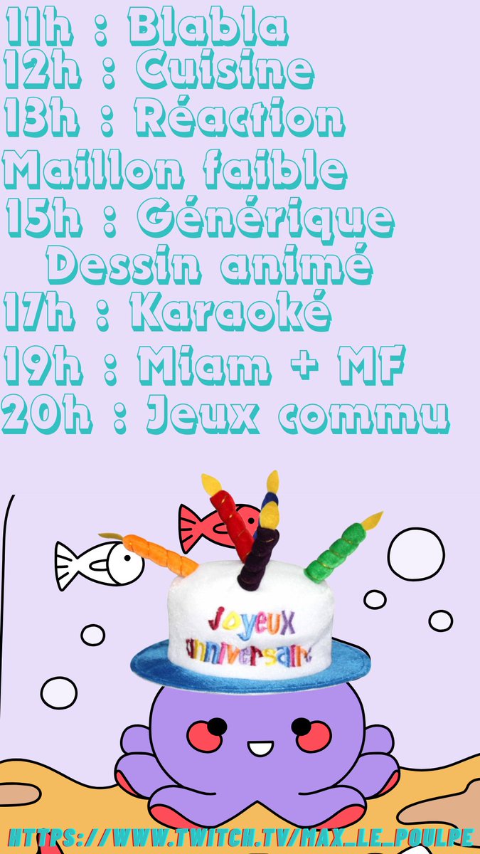 Le programme pour demain : du lourd du lourd du lourd! 
#Twitch