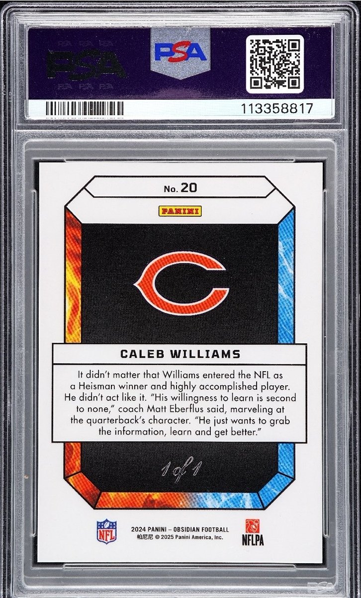 TayDwyer8's tweet photo. Caleb Williams Fire and Ice Case Hit Rookie 1/1 PSA 10, $4200 shipped https://t.co/nWOag5YGzM