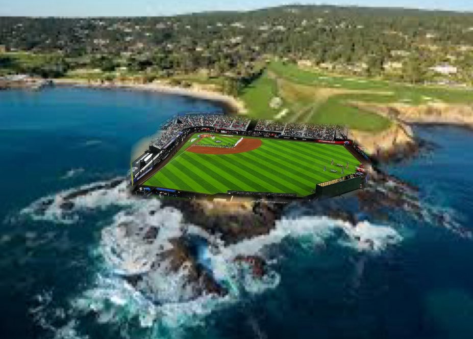 🚨🚨🚨🚨BREAKING🚨🚨🚨🚨

MLB has announced that they will be taking over the iconic Pebble Beach Golf Course next for a game. Here are artist renderings of the baseball field they plan on building.